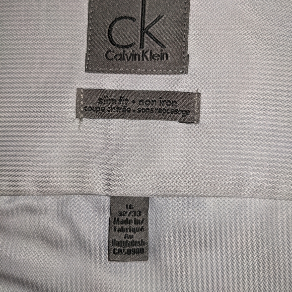 Calvin Klein Dress Shirt, Gray - Picture 3 of 4